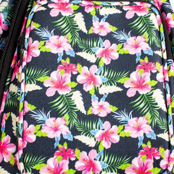 NEW 🌺 PERRI'S 🌺23" PADDED CONCERT UKULELE BAG CASE PINK FLORAL HAWAIIAN - Picture 2 of 4